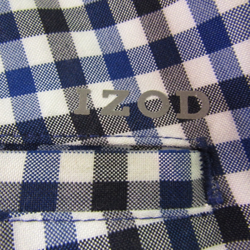 IZOD Golf Pants Mens 38x32 Blue Black Gingham Check Performance Retro Old Money - Picture 6 of 11